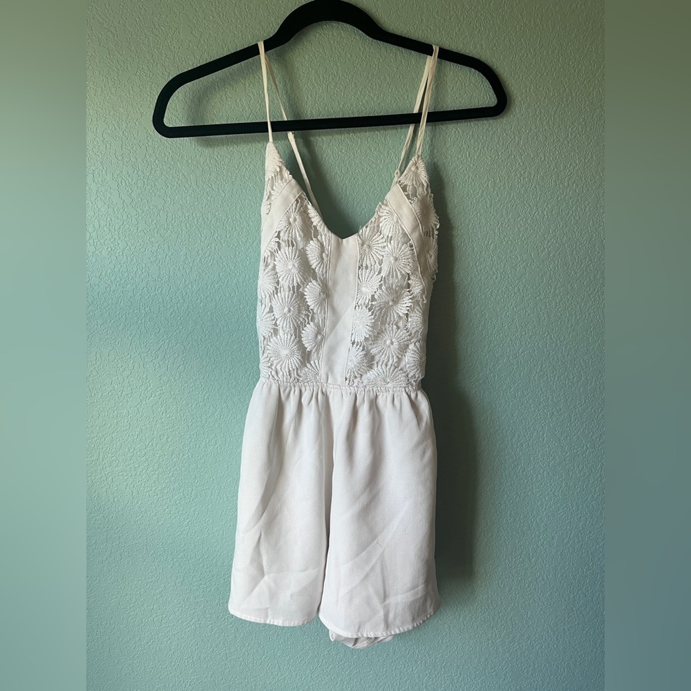 Tobi White Floral Romper